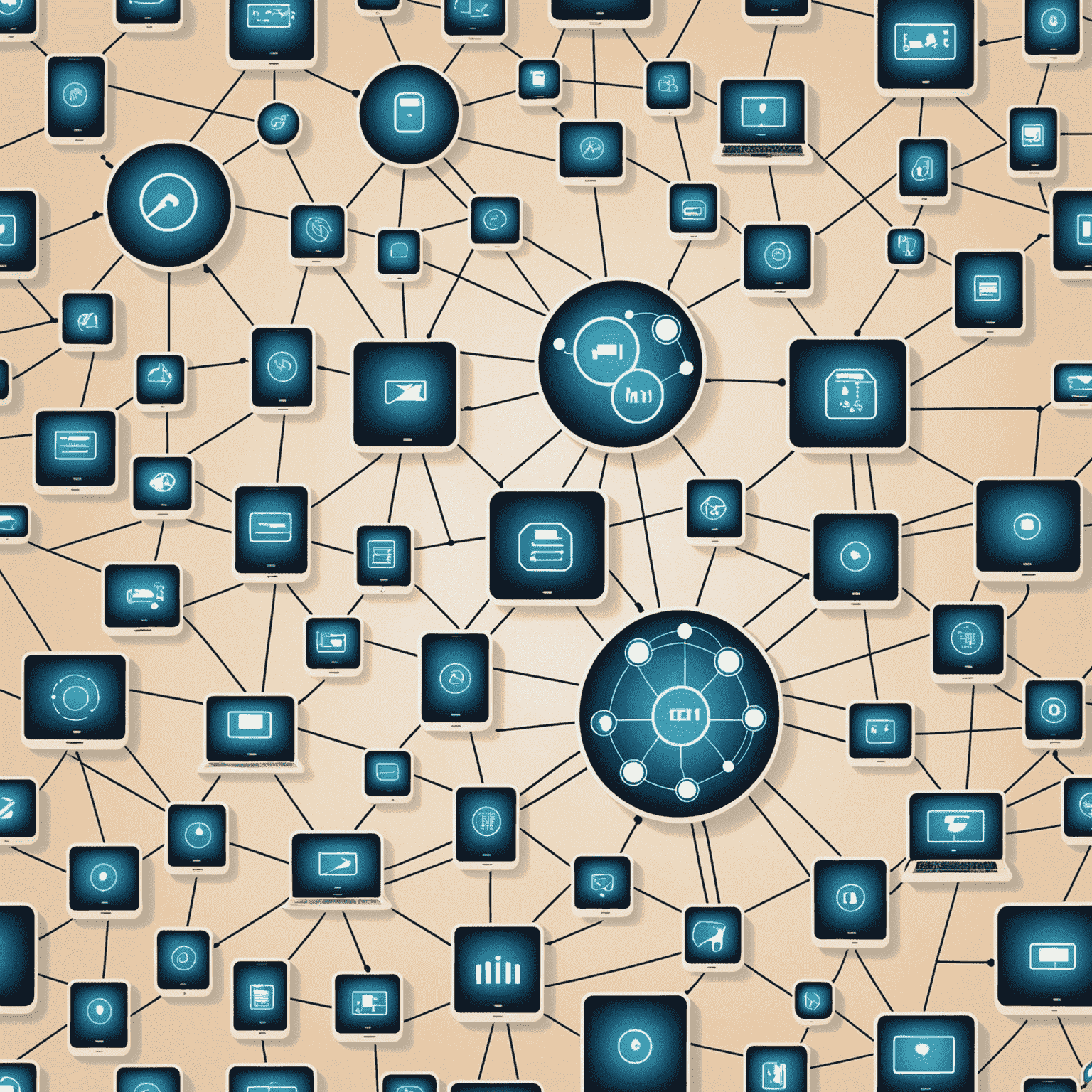 A network of connected devices, representing the Internet of Things and the seamless communication and data exchange between them.